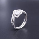 Cubic Zircon 100% Real 925 Silver Ring For Women Wedding Engagement
