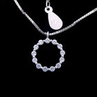 Wine Glass Bottle Cool Summer 925 Silver Necklace With Lemon Shaped